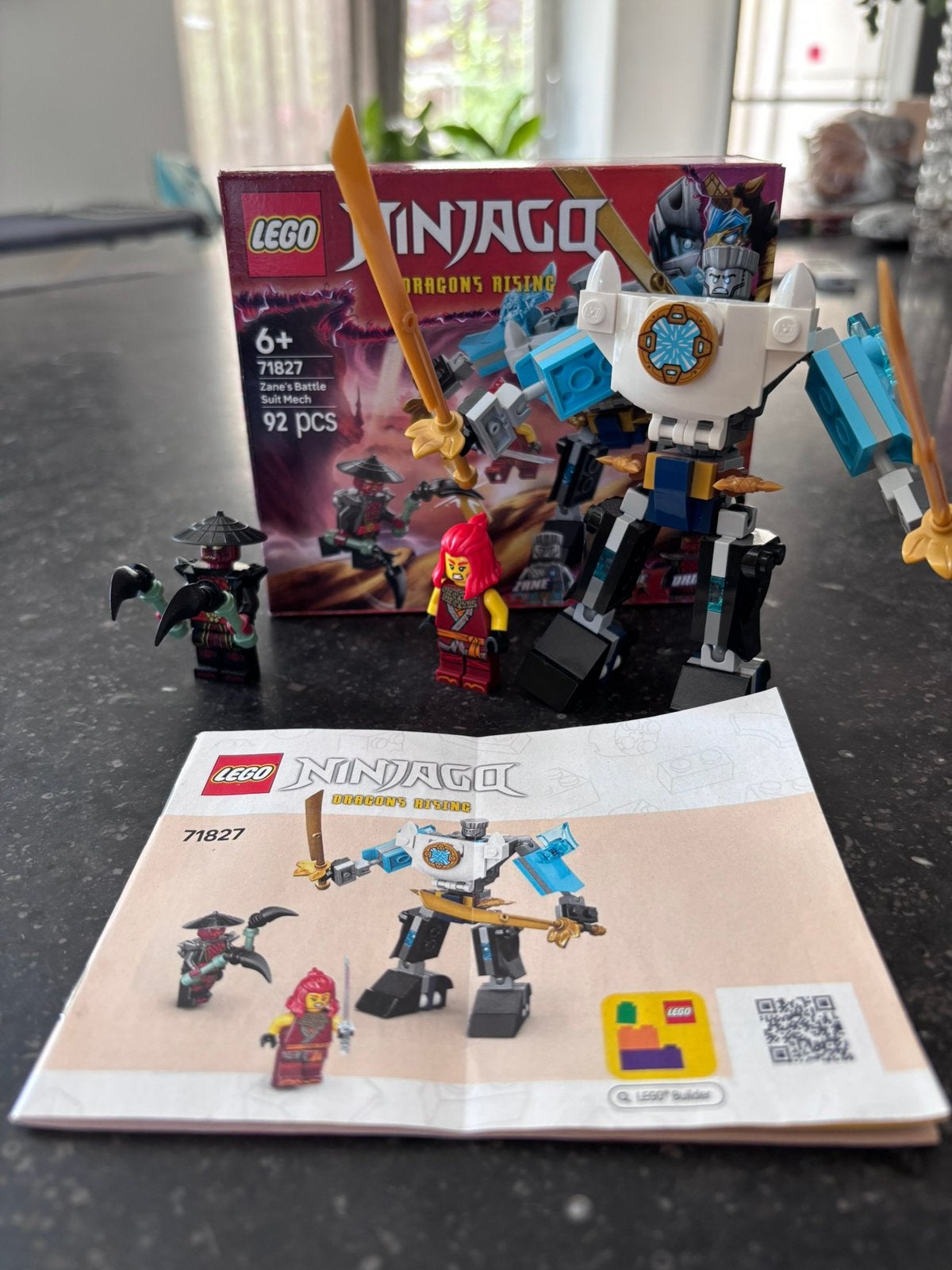 Lego ninjago 71827 Zane’s Battle Suit Mech, Lego, Inclusief accessoires, Ophalen of Verzenden, Zo goed als nieuw