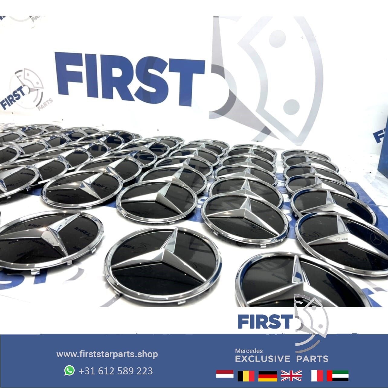 Mercedes AMG STER LOGO GLANS CHROOM W176 W177 W205 W117 W118, Gebruikt, -, Ophalen of Verzenden, -