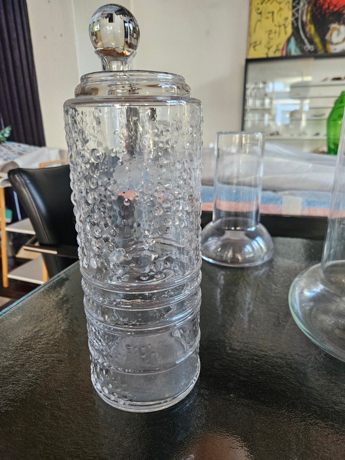 Royal Leerdam Glas/Vaas met Bubbelstructuur, Ophalen of Verzenden