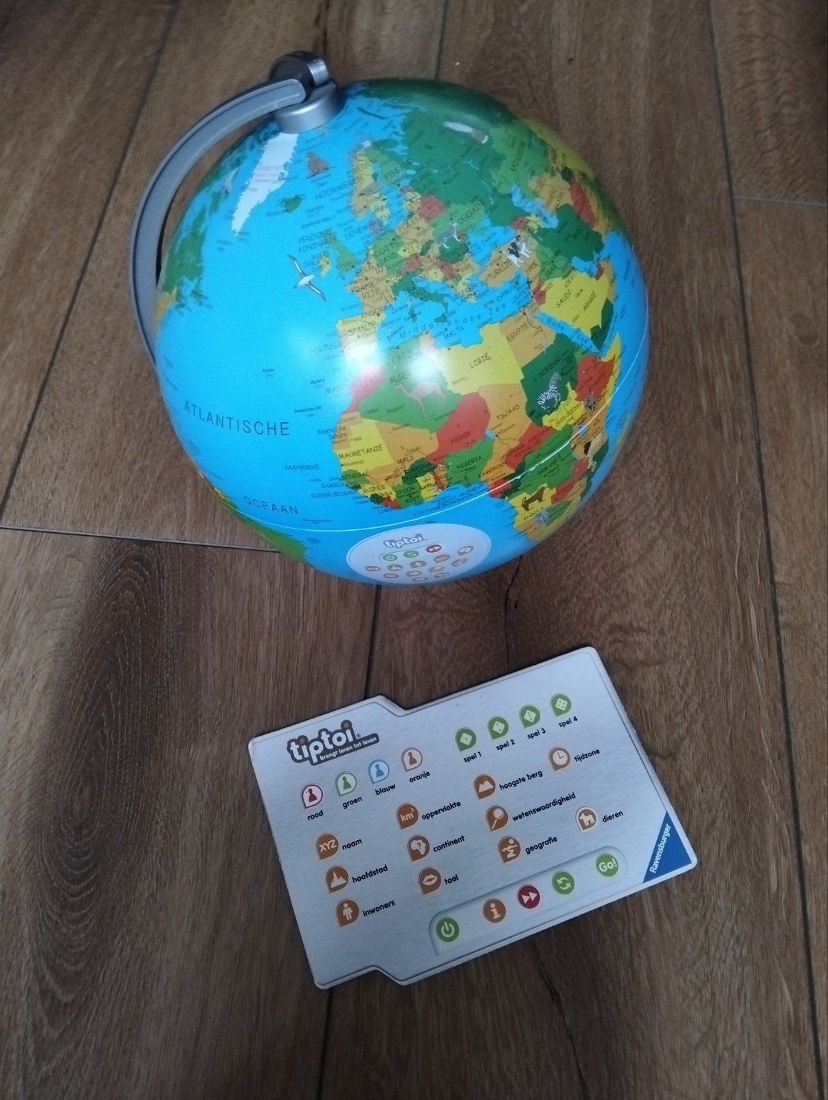 Tiptoi Wereldbol met interactieve functies, Gebruikt, Kunststof, Ophalen of Verzenden, Educatief