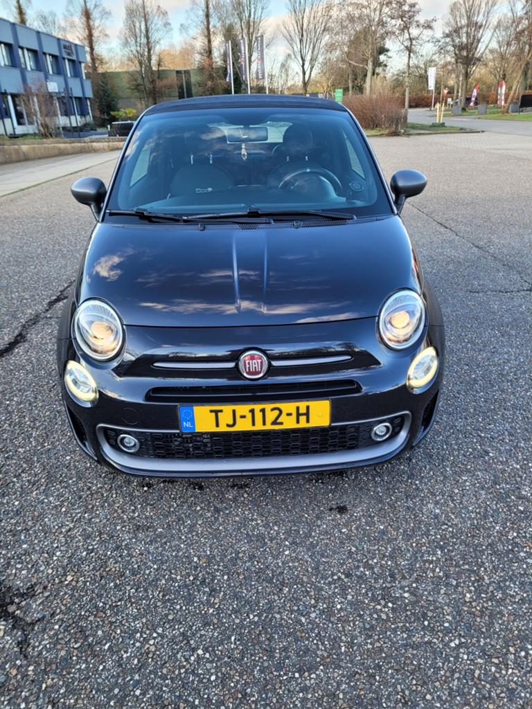 Fiat 500C 0.9 85pk Turbo Twinair 2017 Zwart, 31 €/maand, Cabriolet, Zwart, Handgeschakeld