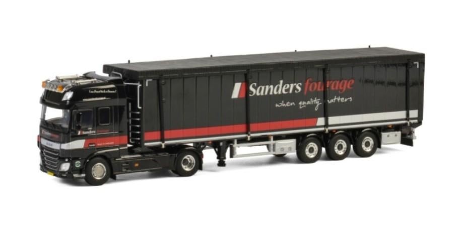 WSI DAF XF SUPER SPACE CAB 4X2 + TRAILER SANDERS FOURAFLGE, Overige merken, ., Ophalen of Verzenden, Zo goed als nieuw