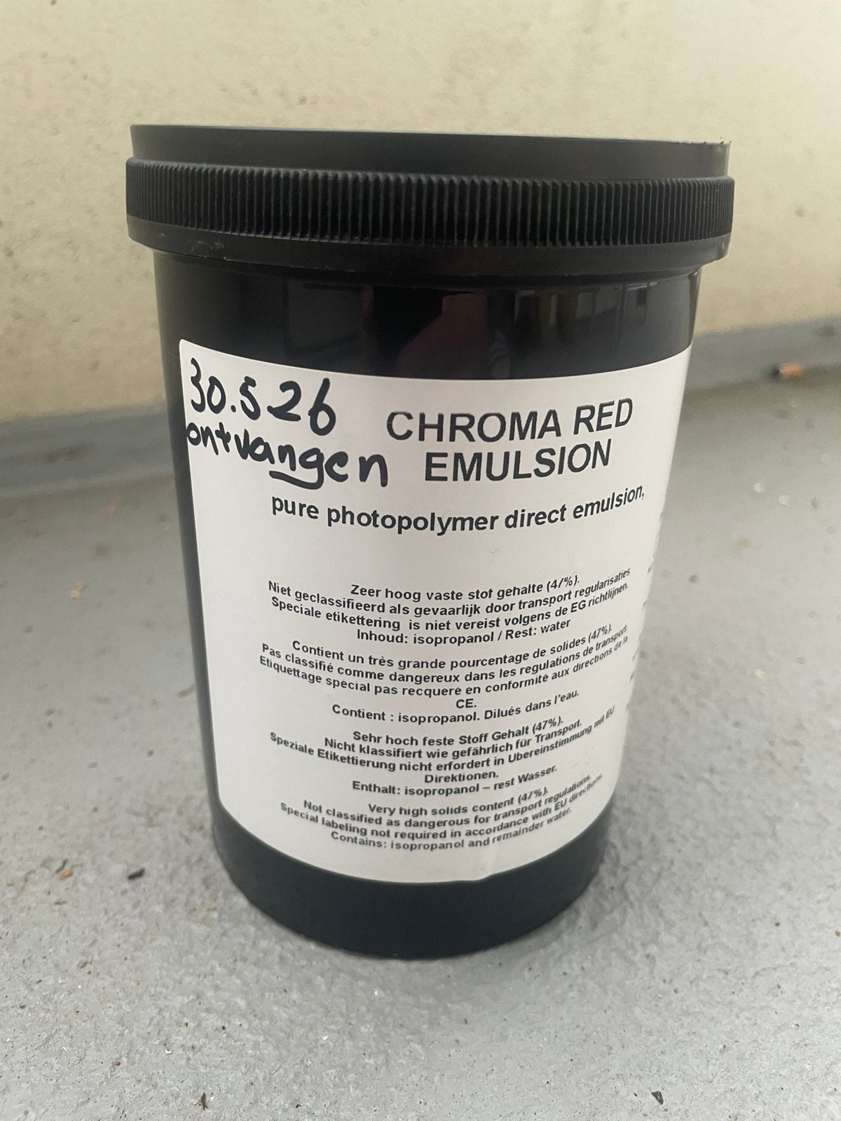 Zeefdruk emulsie chroma red emulsion, Ophalen of Verzenden