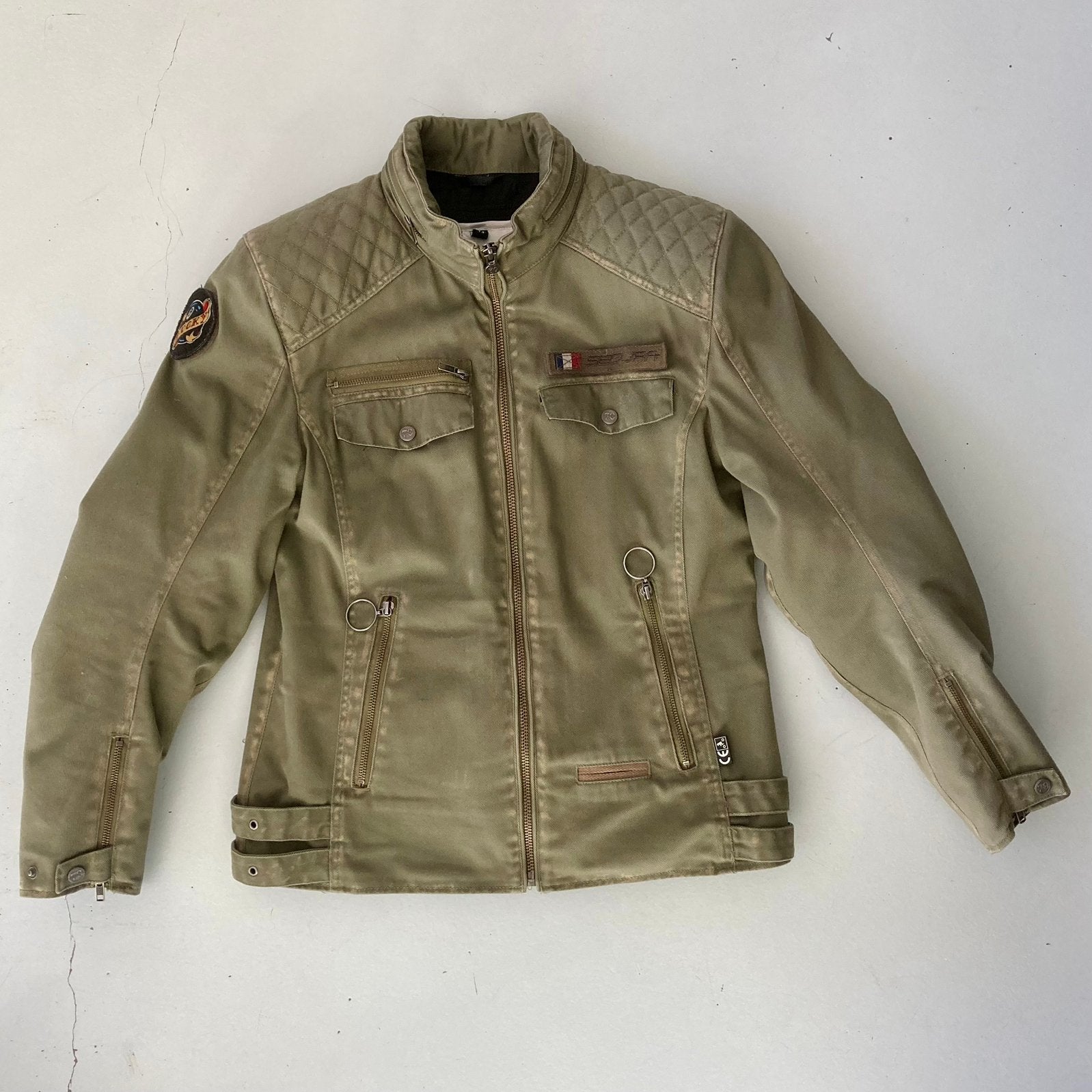 Segura motorjas_Vintage look_Dames T3 (40-42), Motoren, Ophalen of Verzenden, Tweedehands, Dames, Jas | textiel