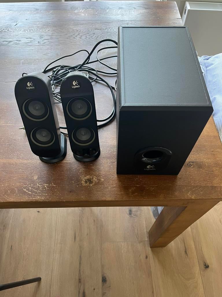 Logitech X-230 speakers + subwoofer, Computers en Software, Pc speakers, Ophalen, Gebruikt