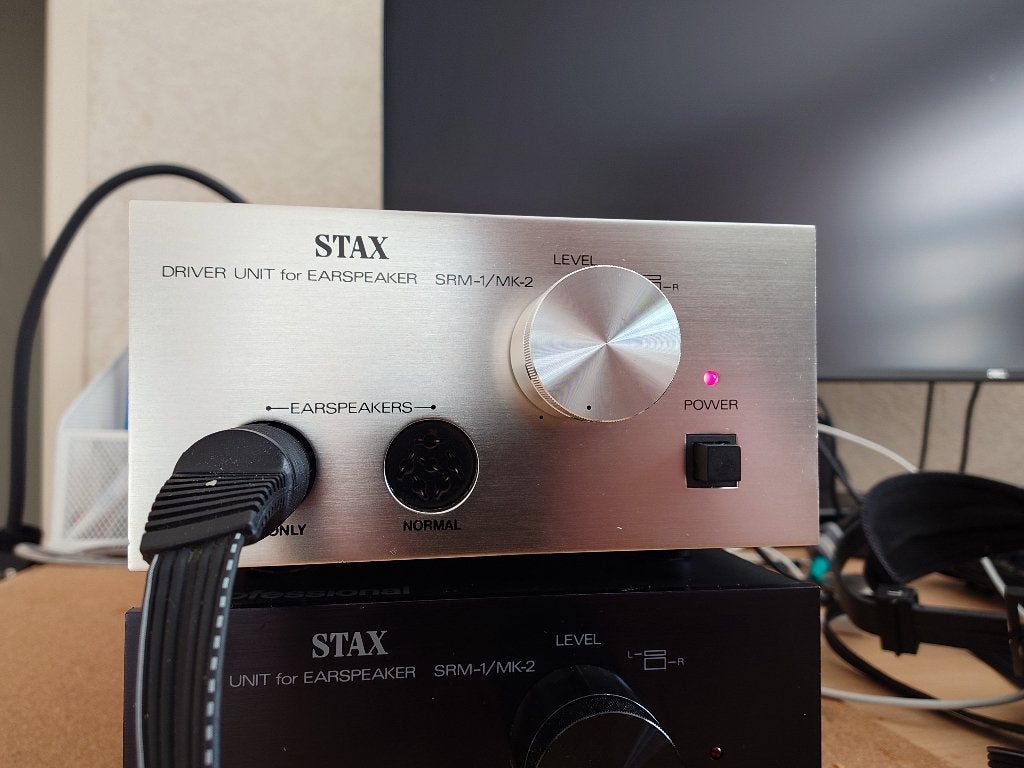 Stax SRM-1 Mk2 Professional zilver volledig gereviseerd, Ophalen of Verzenden, Gebruikt, Overige merken