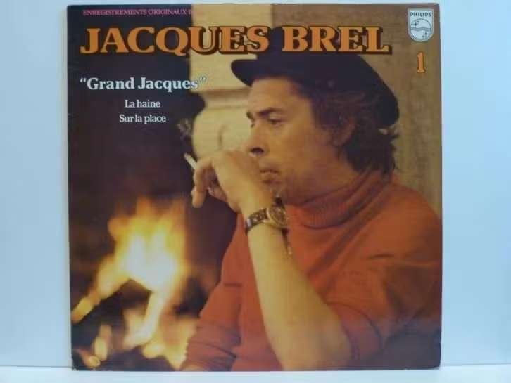 LP Jacques Brel – 1 Grand Jacques 6325 202 Vinyl Elpee, Ophalen of Verzenden, 1970 - 1979, Zo goed als nieuw, 12 inch