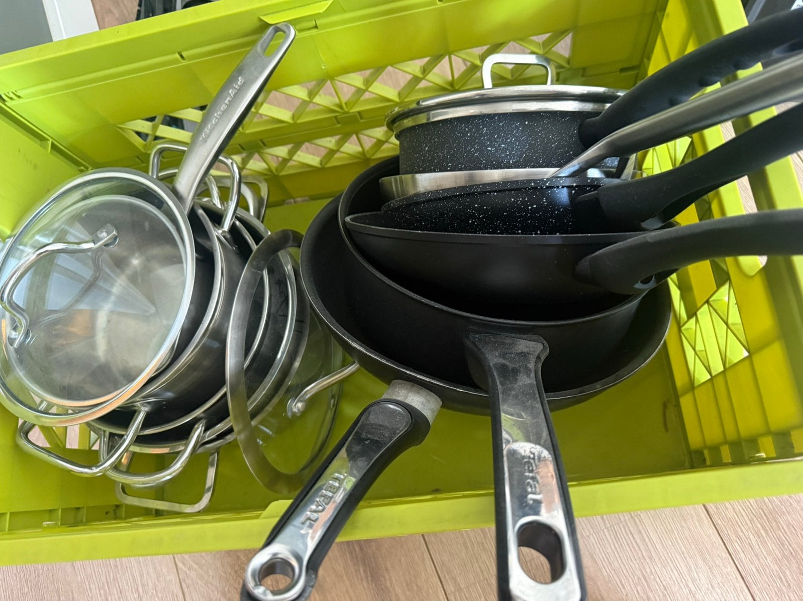 Tefal / Kitchen aid pannen. Inductie, Ophalen, Zo goed als nieuw, Overige materialen, Pannenset