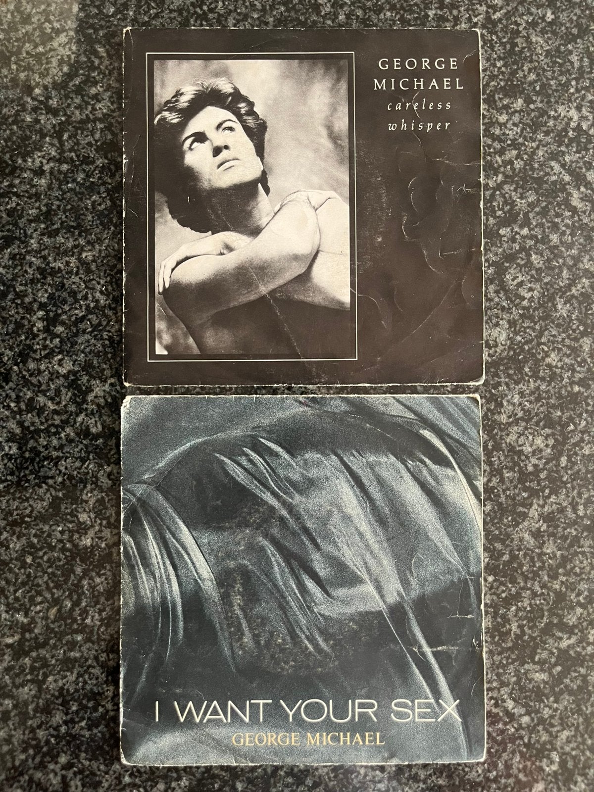 Set van 2 originele vinyl single EP’s van George Michael:, Gebruikt, Pop, 7 inch, Ophalen of Verzenden