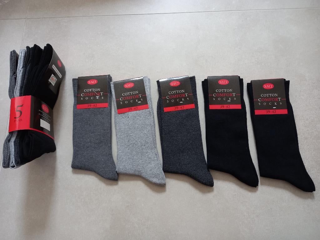Nieuw! Mooie sokken zwart en grijs maat 39/42, Sokken en Kniesokken, Zwart, Nieuw, Ophalen of Verzenden
