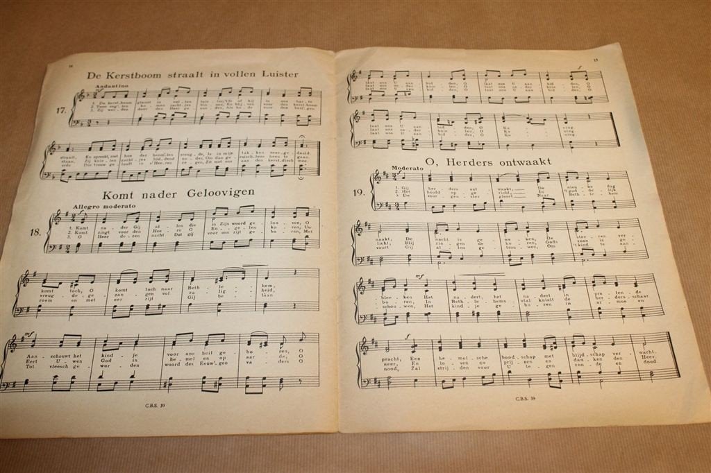 Kerstklokken kerstliederen bladmuziek ca 1930 VIntage, Muziek en Instrumenten, Gebruikt, Ophalen of Verzenden, Artiest of Componist