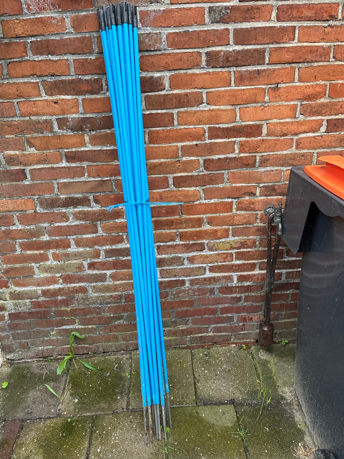 20 blauwe Gallagher kunststof afrasteringspalen, Ophalen, Gebruikt