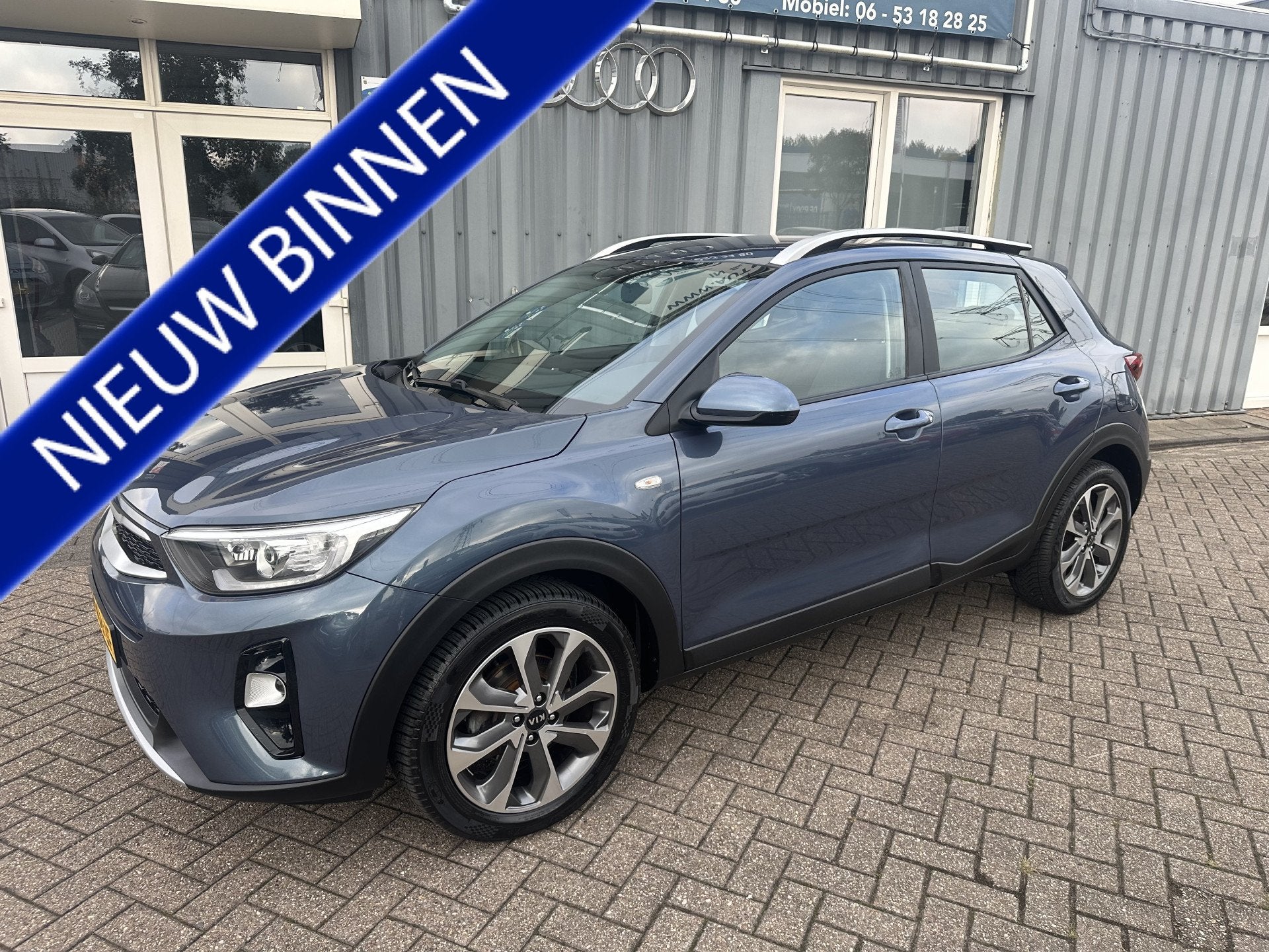 Kia Stonic 1.0 T-GDi DynamicLine (bj 2020), Auto's, Voorwielaandrijving, Gebruikt, Blauw, 49 €/maand