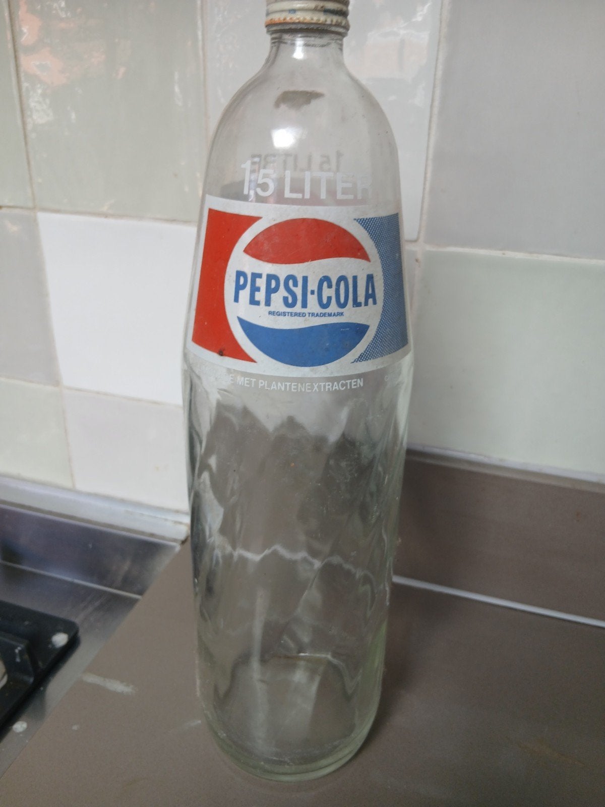 Vintage Pepsi-Cola fles 1.5 liter - Lege fles, Ophalen of Verzenden