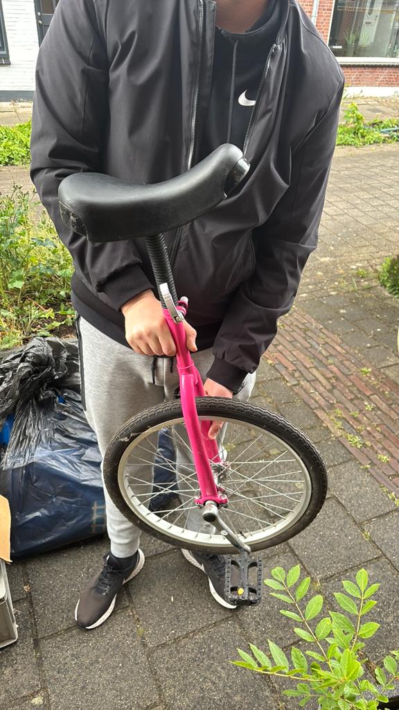 Roze eenwieler - Plezier voor jong en oud!, Ophalen, Gebruikt