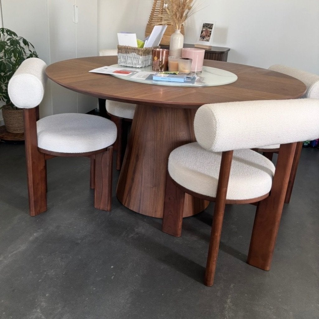 H&M HOME Design eetkamerstoelen Japandi- 4 stuks, Ophalen, Gebruikt, Wit, Modern, Scandinavisch, Design