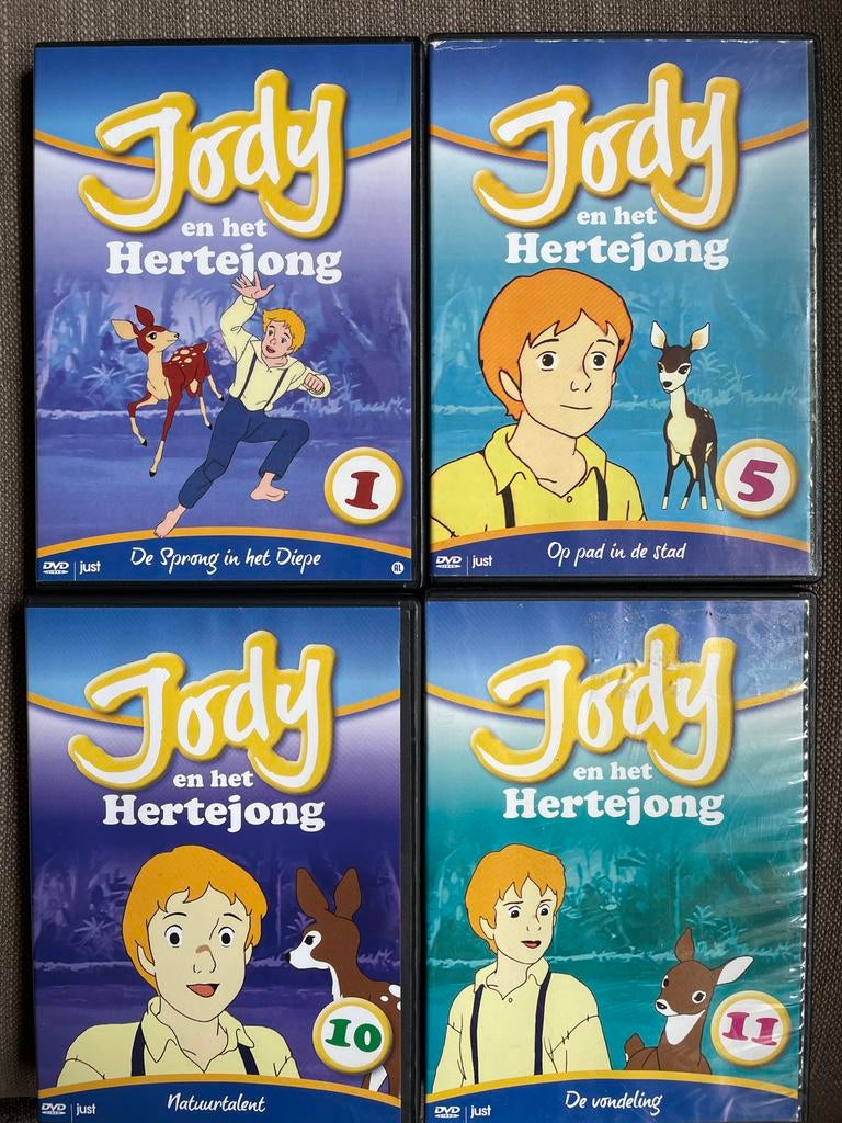 Jody en het Hertejong dvd’s- Deel 1, 5, 10, 11, Avontuur, Gebruikt, Alle leeftijden, Boxset