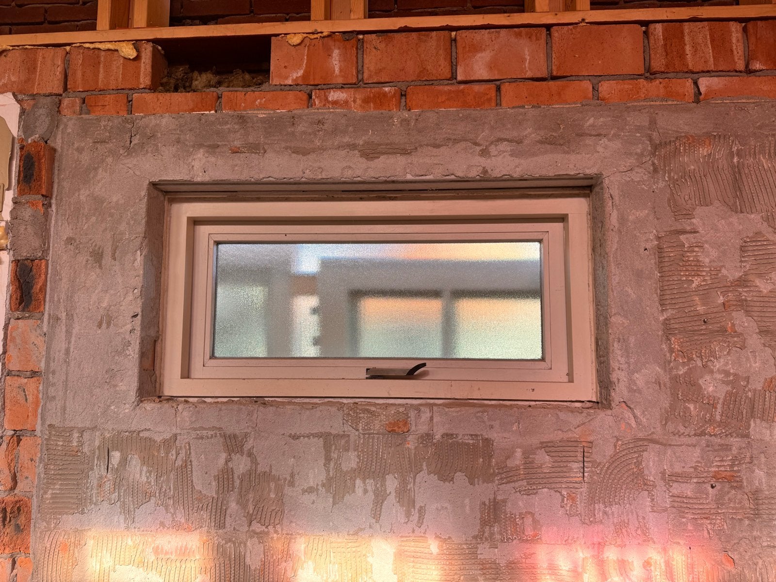 Gebruikt raamkozijn met matglas - 120x60 cm, Doe-het-zelf en Verbouw, Gebruikt, Overige typen, Minder dan 200 cm, Glas