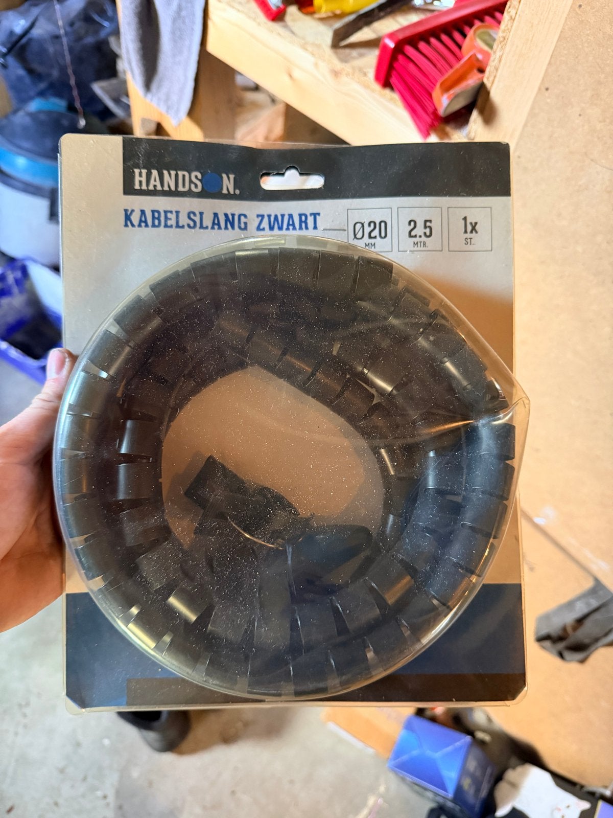 HANDSON Kabelgoot Zwart Ø20mm 2.5m, Doe-het-zelf en Verbouw, Elektra en Kabels, Ophalen, Nieuw, Overige merken, Kabel of Snoer