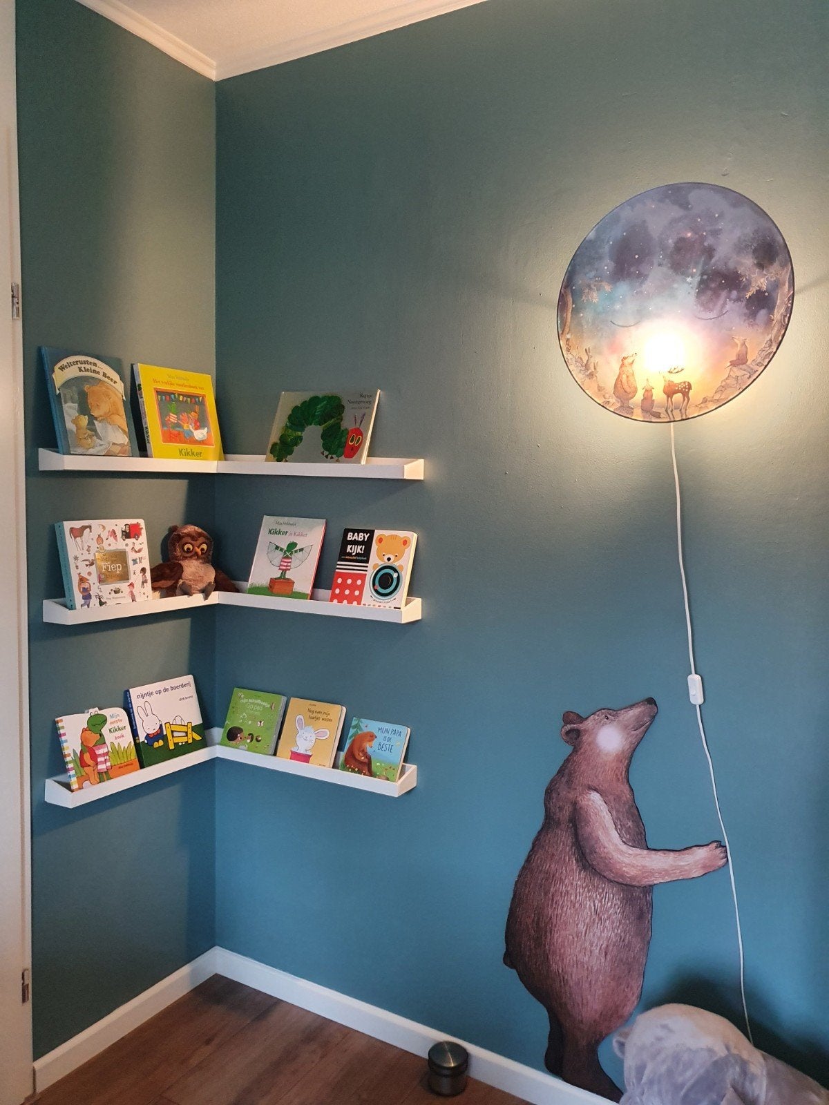 Maanlamp en beer van Hartendief, Ophalen of Verzenden, Zo goed als nieuw, Wandlamp