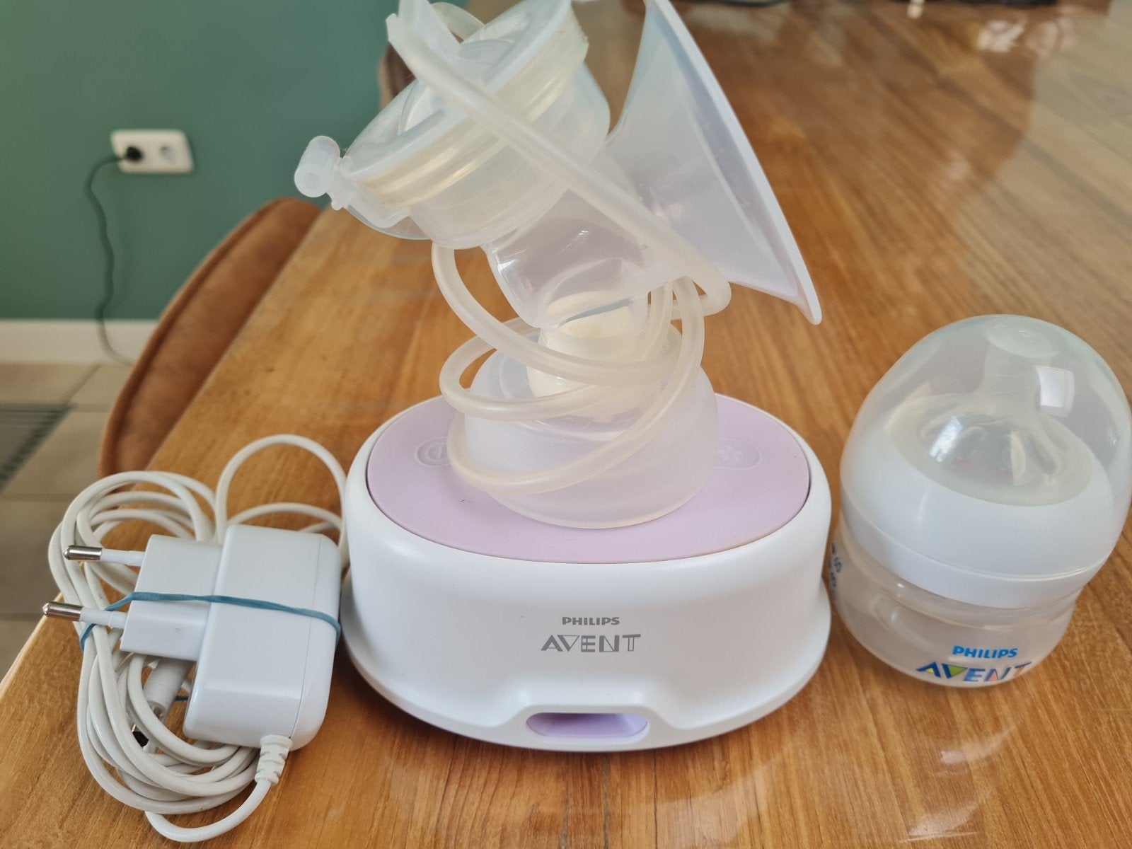 elektrische enkele borstkolf, Borstkolf, Zo goed als nieuw, Inclusief flessen, Philips Avent
