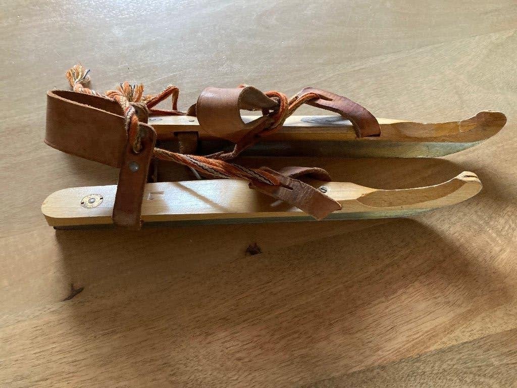 Houten schaatsen, Gebruikt, Friese doorlopers, Ophalen, Overige merken