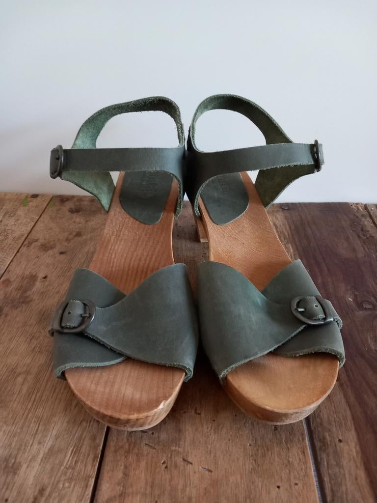 Sanita clogs klomp sandalen maat 40, Ophalen of Verzenden, Zo goed als nieuw, Groen, Sandalen of Muiltjes