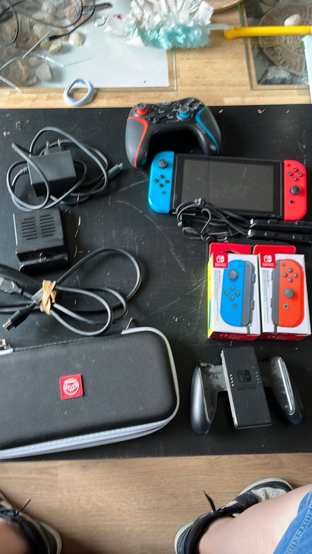 Nintendo switch met kabels en accessoires, Ophalen, Gebruikt, Overige typen, Draadloos