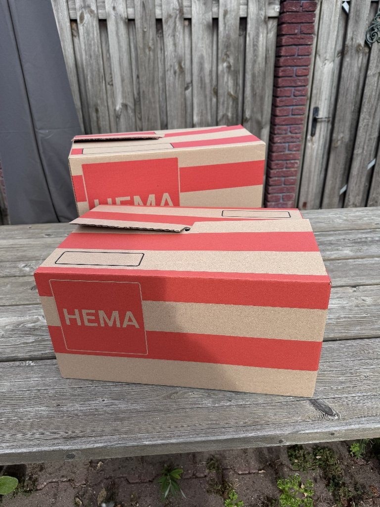 Verhuisdozen HEMA ongebruikt, Doe-het-zelf en Verbouw, Ophalen, Doos, 50 tot 75 cm, Zo goed als nieuw