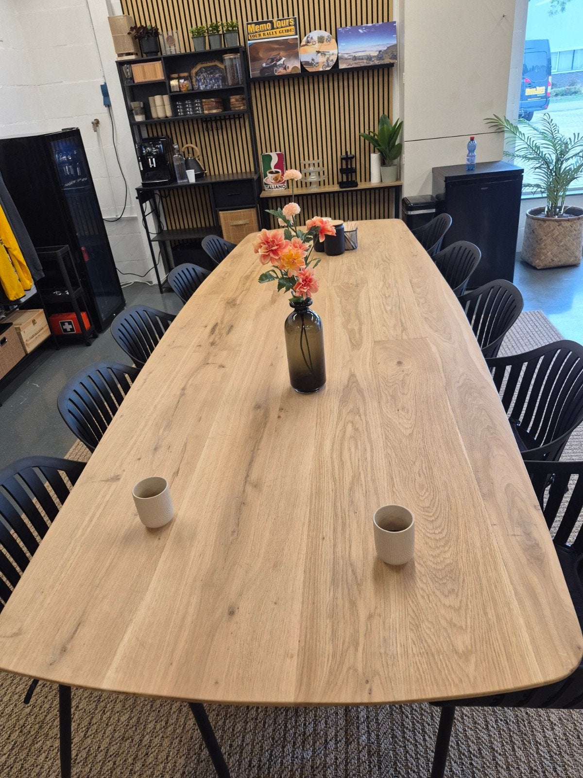 Houten eettafel eiken 3.00 meter, Huis en Inrichting, 100 tot 150 cm, Ophalen of Verzenden, Vijf personen of meer, Ovaal