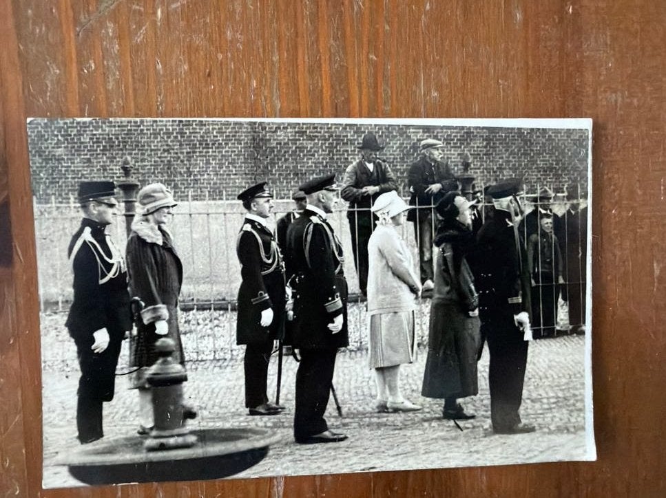 Defilé Mariniers Scheveningen 1928 - Admiraal Adjudant, Ophalen of Verzenden, Marine, Nederland, Foto of Poster