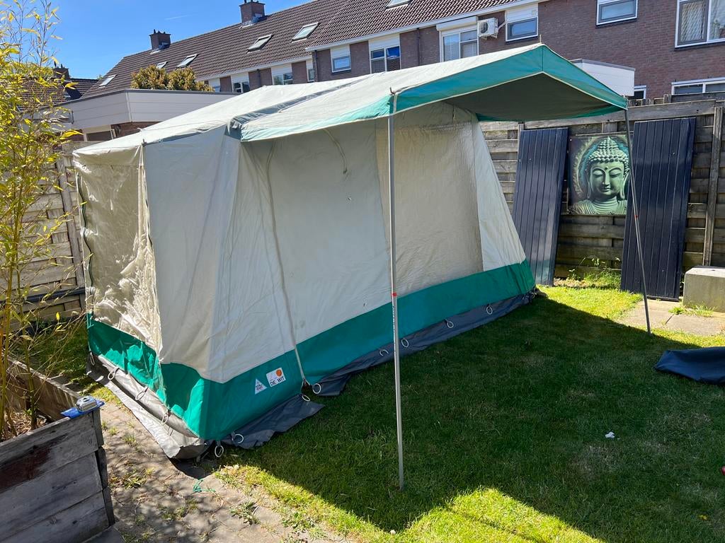 De Wit (Terka) festival of campeer tent 100% katoen., Ophalen, Gebruikt, Tot en met 4