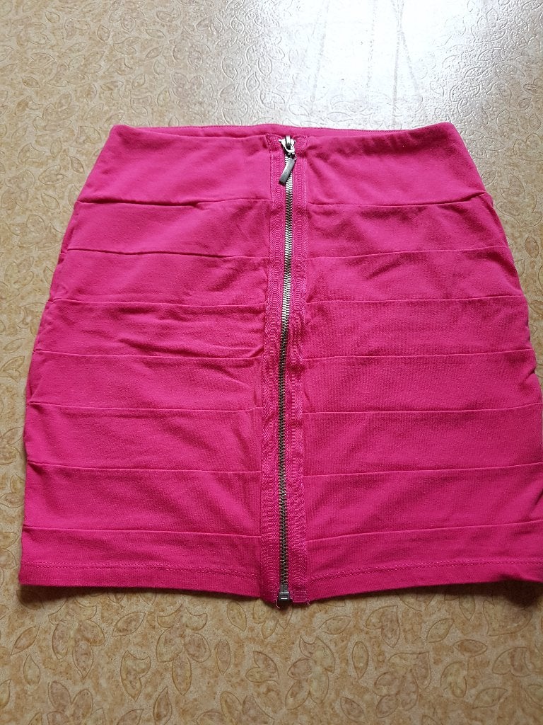 Roze rokje met rits, Amisu, maat XS, Ophalen of Verzenden, Zo goed als nieuw, Roze, Maat 34 (XS) of kleiner