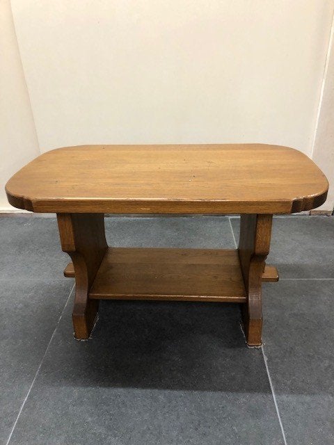 Massief houten salontafel met extra plank, Antiek en Kunst, Ophalen