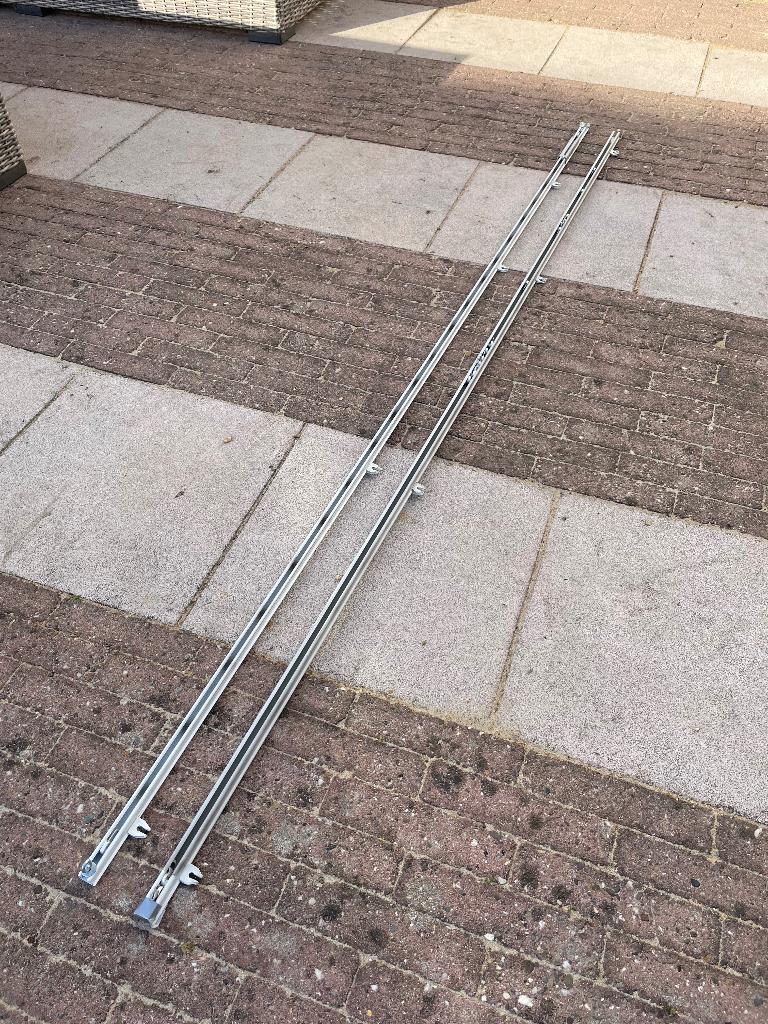 Gordijnrails, Ophalen, Wit, 150 tot 200 cm, Zo goed als nieuw