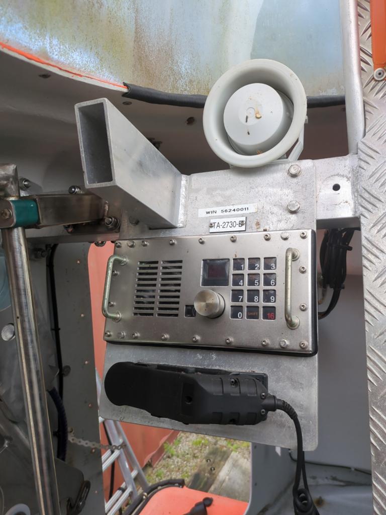 Lindpro Marifoon TA-2730-B met Hoorn en Luidspreker, Ophalen of Verzenden, Gebruikt, Zender en Ontvanger