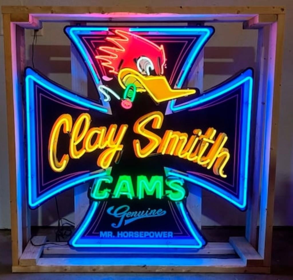 Clay Smith cams neon & veel andere USA garage mancave neons, Lichtbak of (neon) lamp, Ophalen of Verzenden, Zo goed als nieuw