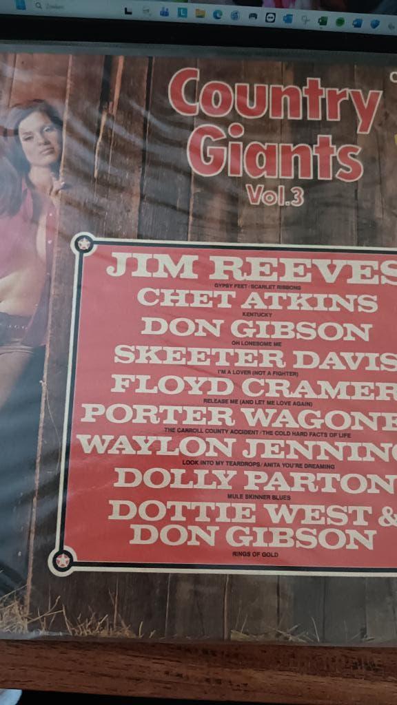oountry Gians vol 3 o.a. jim reeves, chet atkins,, Inclusief binnenhoes, Ophalen, Gebruikt, 12 inch