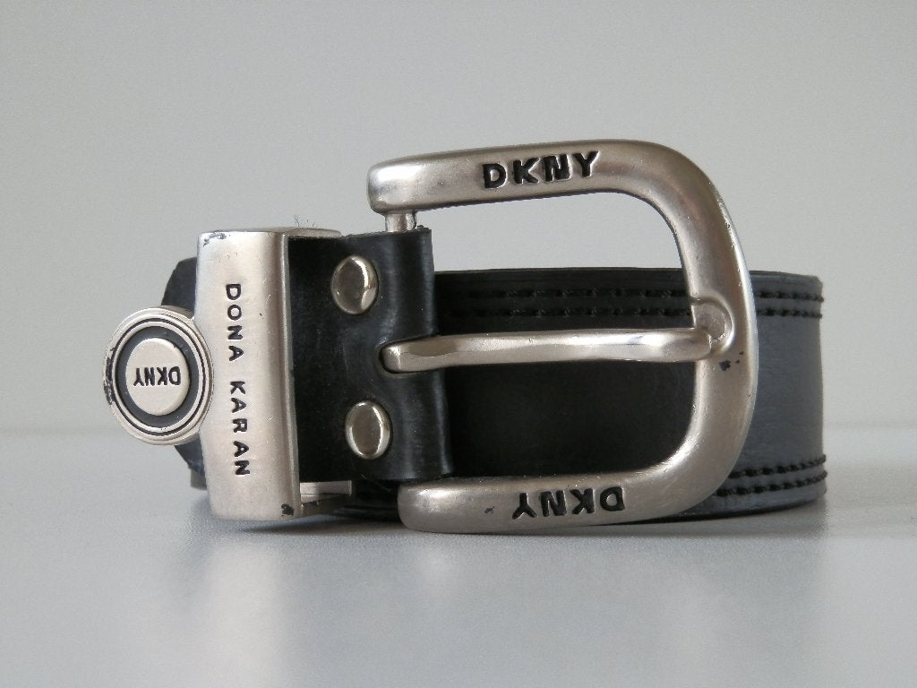 Dona Karan riem. Leer. Vintage., Ophalen of Verzenden, Zo goed als nieuw, 3 tot 5 cm, 100 cm of meer