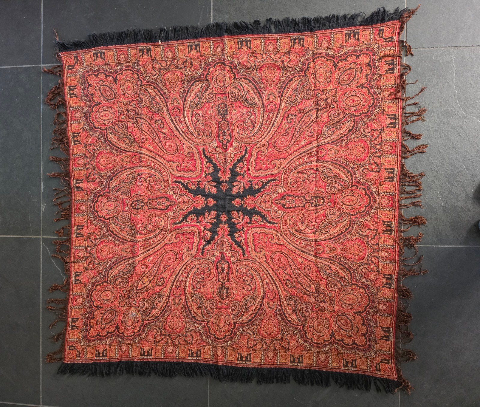 Vintage Worteldoek / Kapstokdoek / Dubbel Geweven, Ophalen of Verzenden