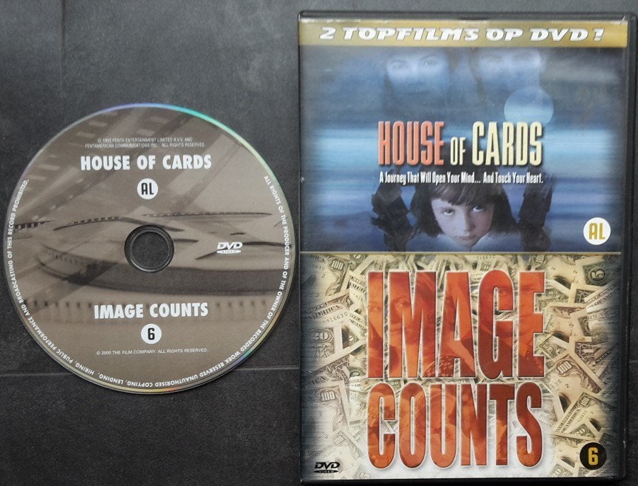 DVD - 2 Films - House of Cards --- Image Counts, Vanaf 16 jaar, Ophalen of Verzenden, Zo goed als nieuw, Actiethriller