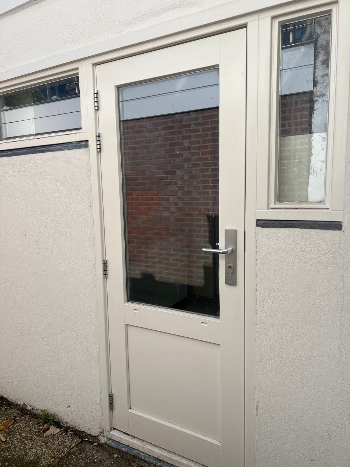 Buitendeur met dubbelglas en slot, Ophalen, Gebruikt, 80 tot 100 cm, Buitendeur