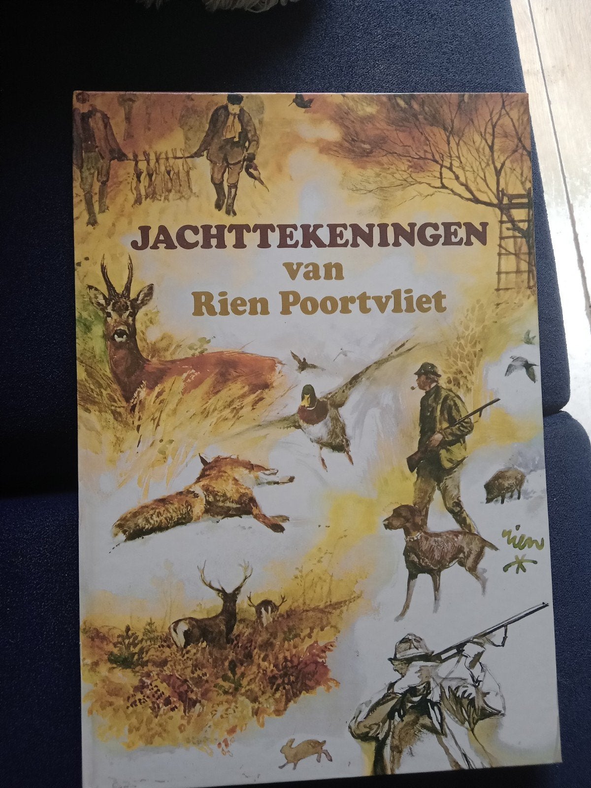Jachttekeningen van Rien Poortvliet - Hardcover, Gelezen, Rien Poortvliet, Ophalen of Verzenden, Nederland