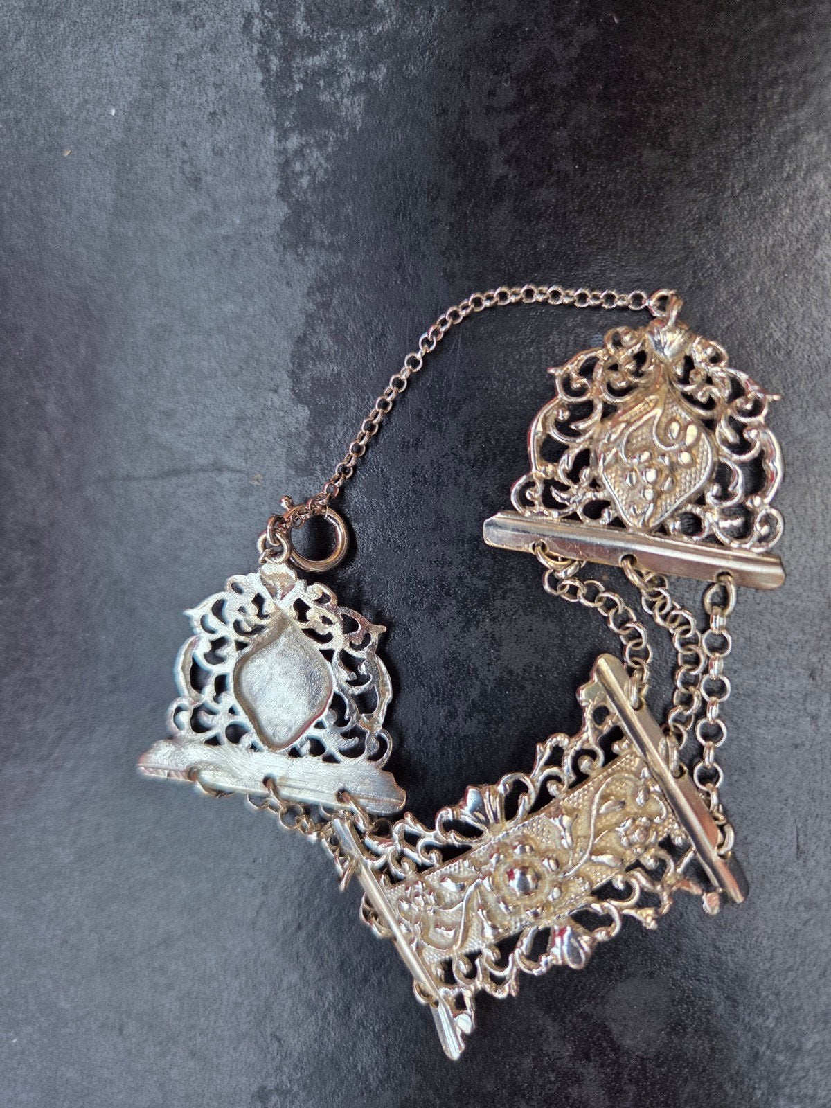 antieke zilver bijbelslot armband 31 gram, Ophalen, Zo goed als nieuw, Zilver, Zilver