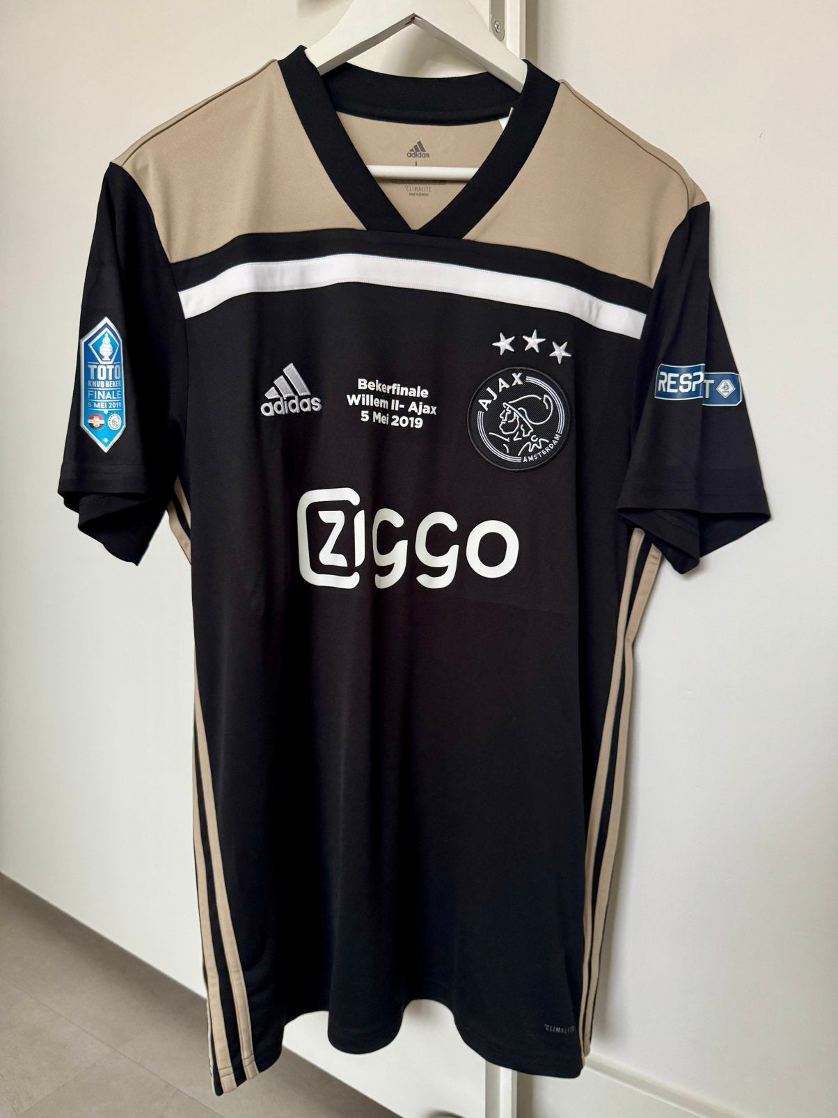 Ajax 2018 2019 match Issued KNVB Bekerfinale shirt Dolberg, Maat L, Ophalen, Zo goed als nieuw, Shirt