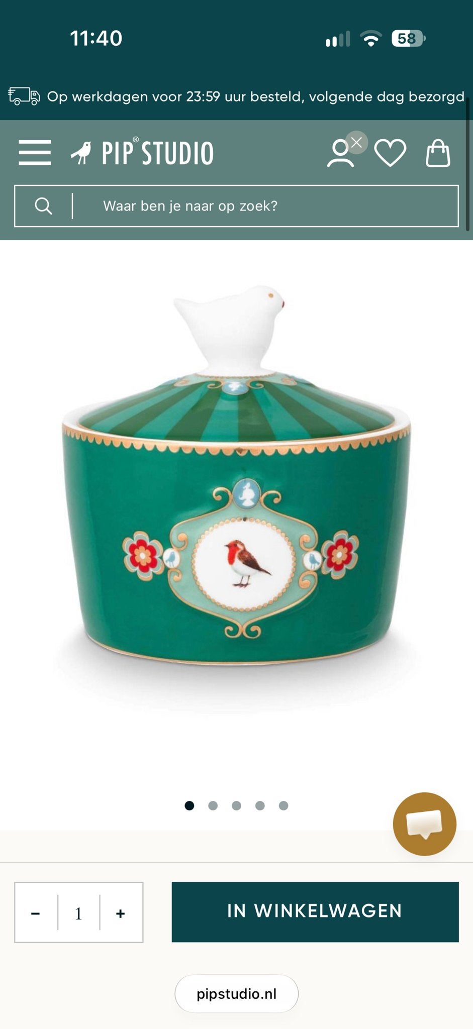 7x Pip Studio Love Birds suikerpot - 300 ml, Ophalen, Keramiek, Nieuw, Pip Studio
