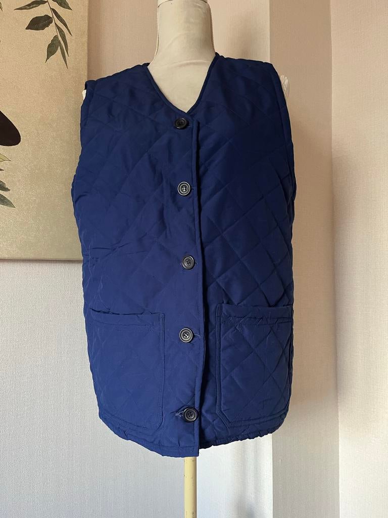 Mamtus Bodywarmer Maat M - Blauw Gequilt, Ophalen of Verzenden, Gedragen, Maat 38/40 (M), Blauw