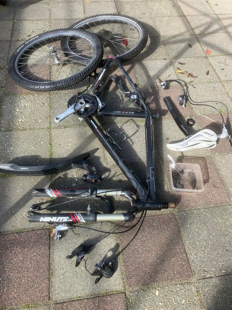 Cube LTD Series RFR 26 inch onderdelen - Manitou, Shimano SL, Ophalen of Verzenden, Gebruikt, Mountainbike, Voorvork