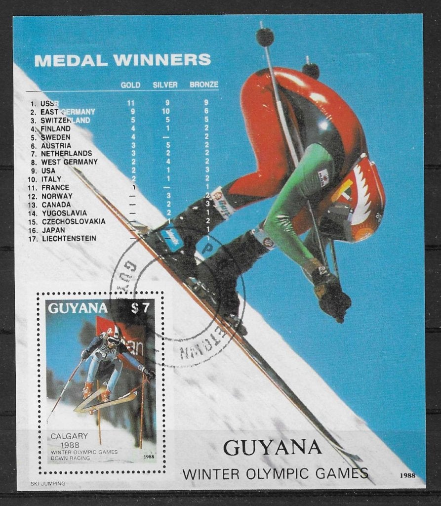 Guyana Michel blok 25 gestempeld, Postzegels en Munten, Ophalen of Verzenden, Gestempeld, Zuid-Amerika