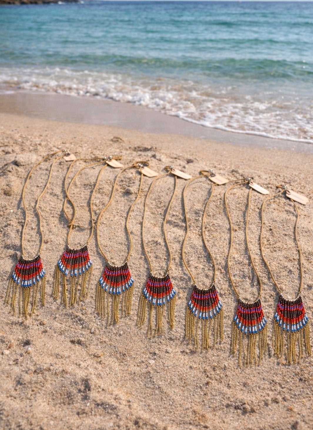 Partij Hippie Ibiza indian kettingen 30 stuks, Ophalen of Verzenden, Nieuw, Overige kleuren, Overige materialen